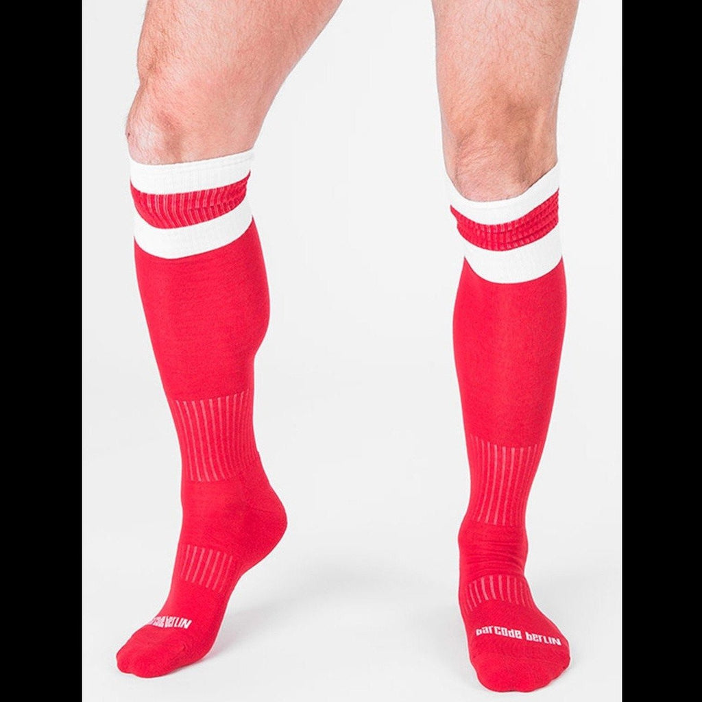 Football Socks - Red White, Barcode Berlin