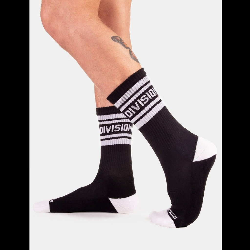 Division Fashion Socks - Black White, Barcode Berlin